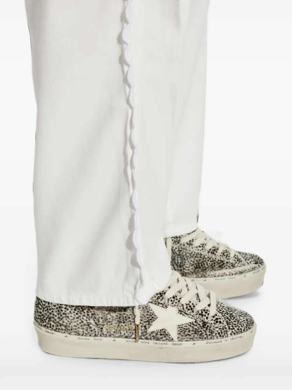 Golden Goose leopard-print Hi Star sneakers Grijs