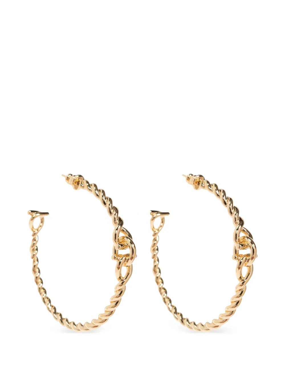 Ferragamo twisted Gancini hoop earrings - Oro