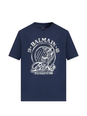 FENDI logo-print T-shirt | Blue | FARFETCH