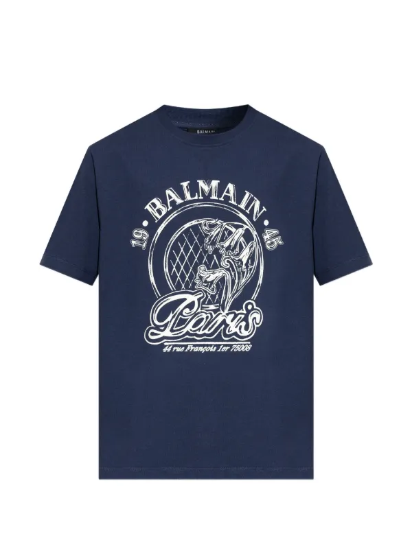 Balmain ロゴ Tシャツ | ブルー | FARFETCH JP