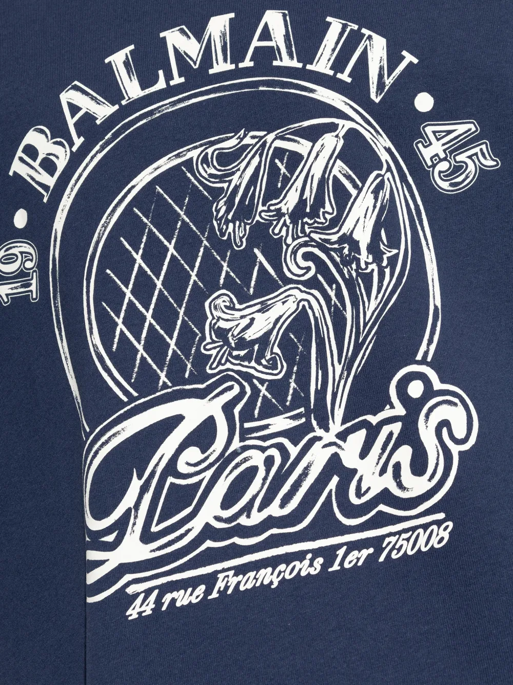 Balmain T-shirt met logoprint Blauw