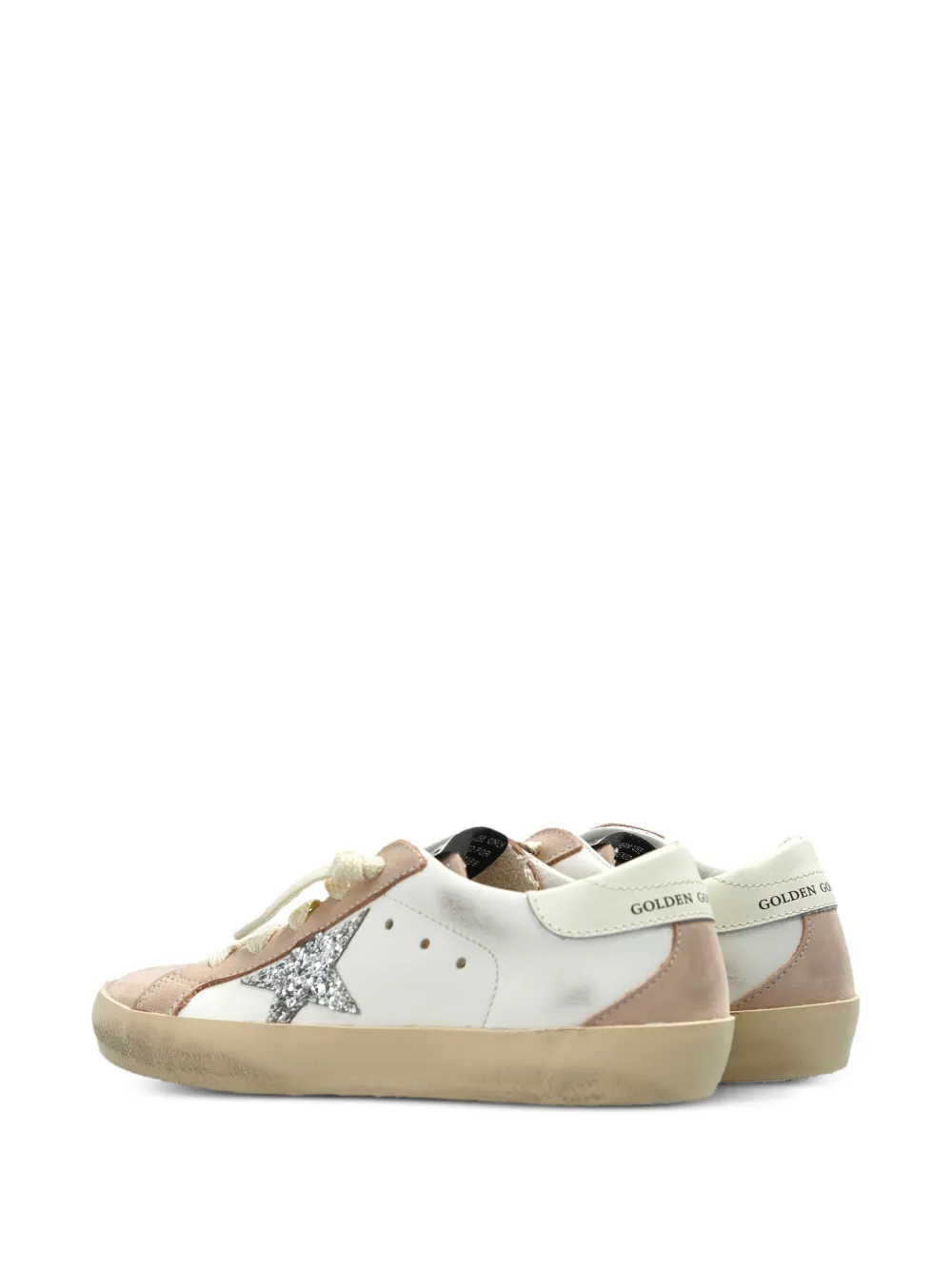 Golden Goose Kids Super-Star glitter-patch sneakers Beige