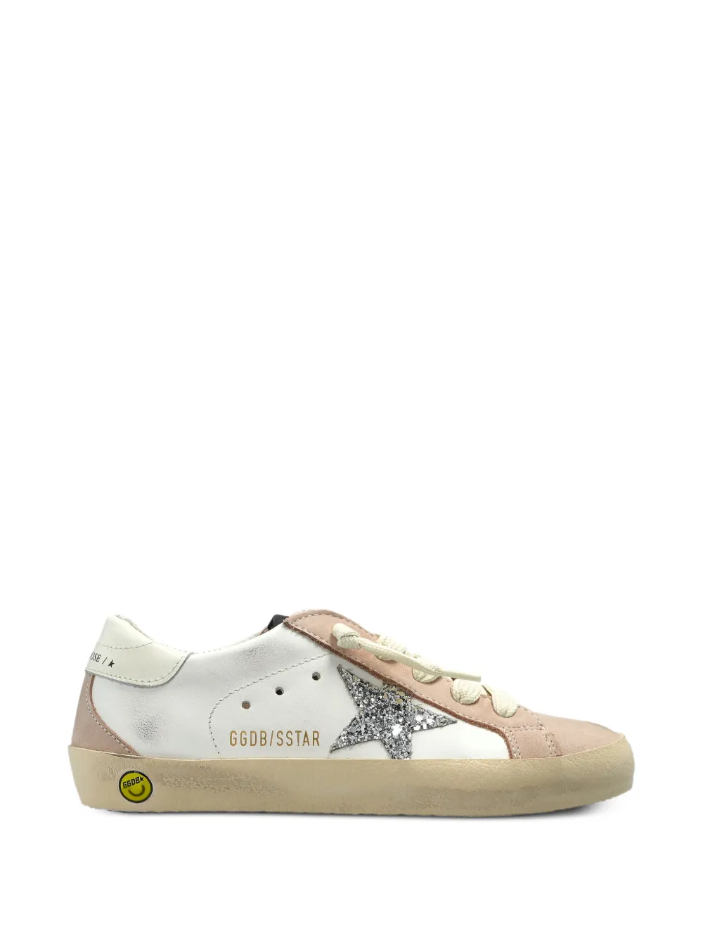 Golden Goose Kids Super-Star glitter-patch sneakers Beige