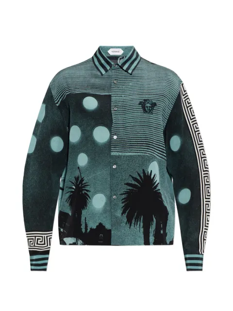 Versace Sunset Palms-print shirt