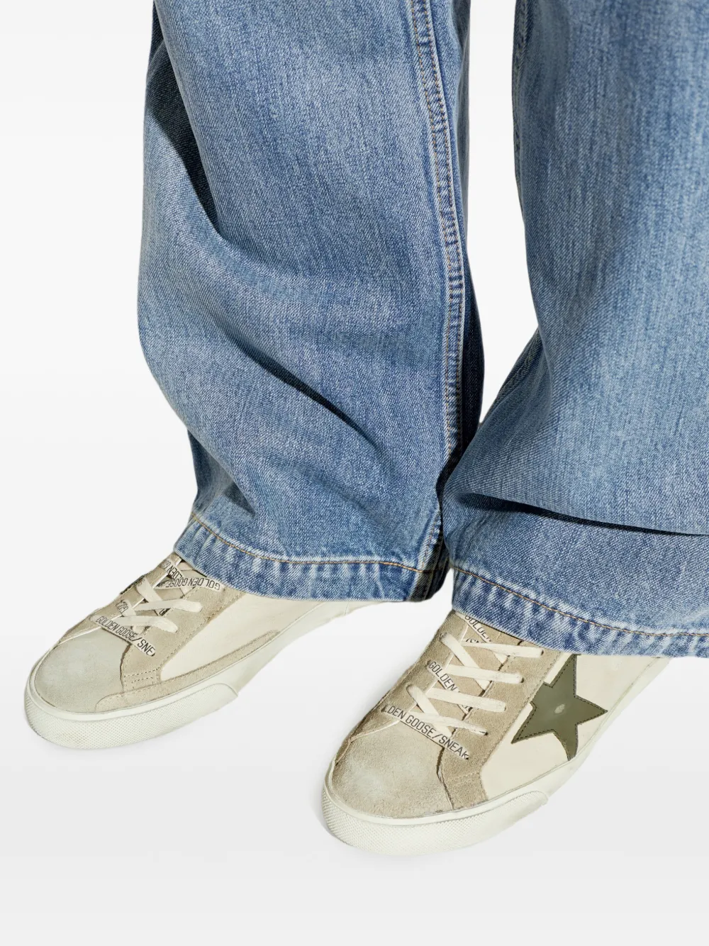 Golden Goose Super-Star distressed-effect sneakers Beige