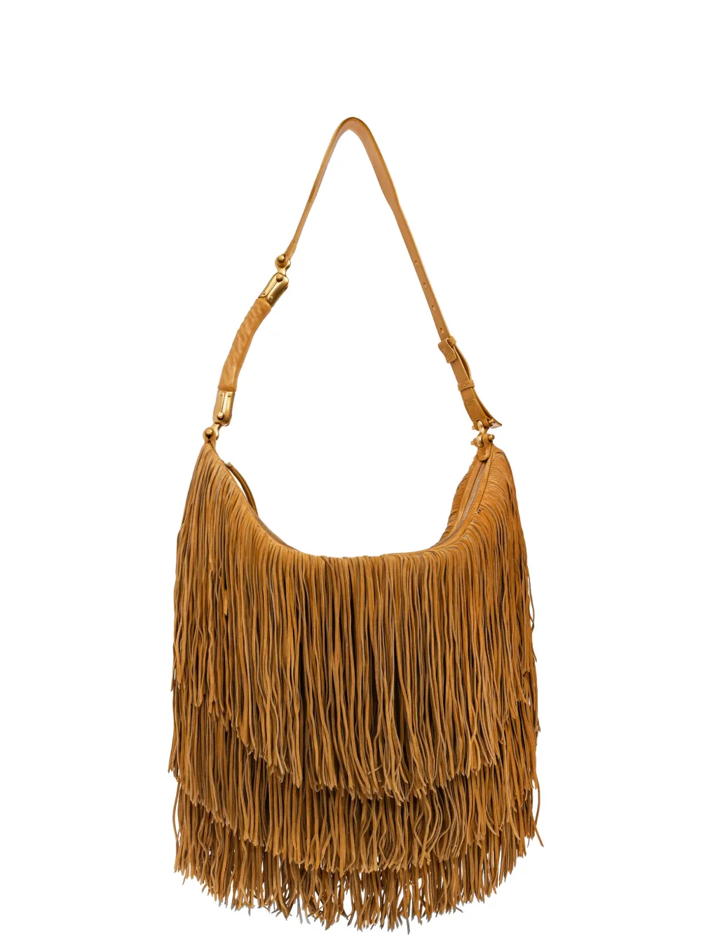 Balmain large fringe-trimmed leather tote bag - Neutrals