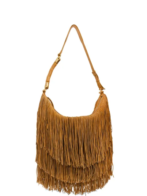 Balmain large fringe-trimmed leather tote bag