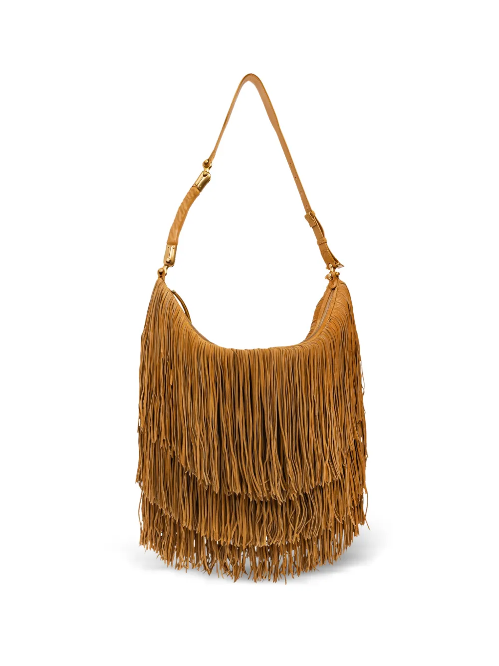 Balmain large fringe-trimmed leather tote bag - Toni neutri