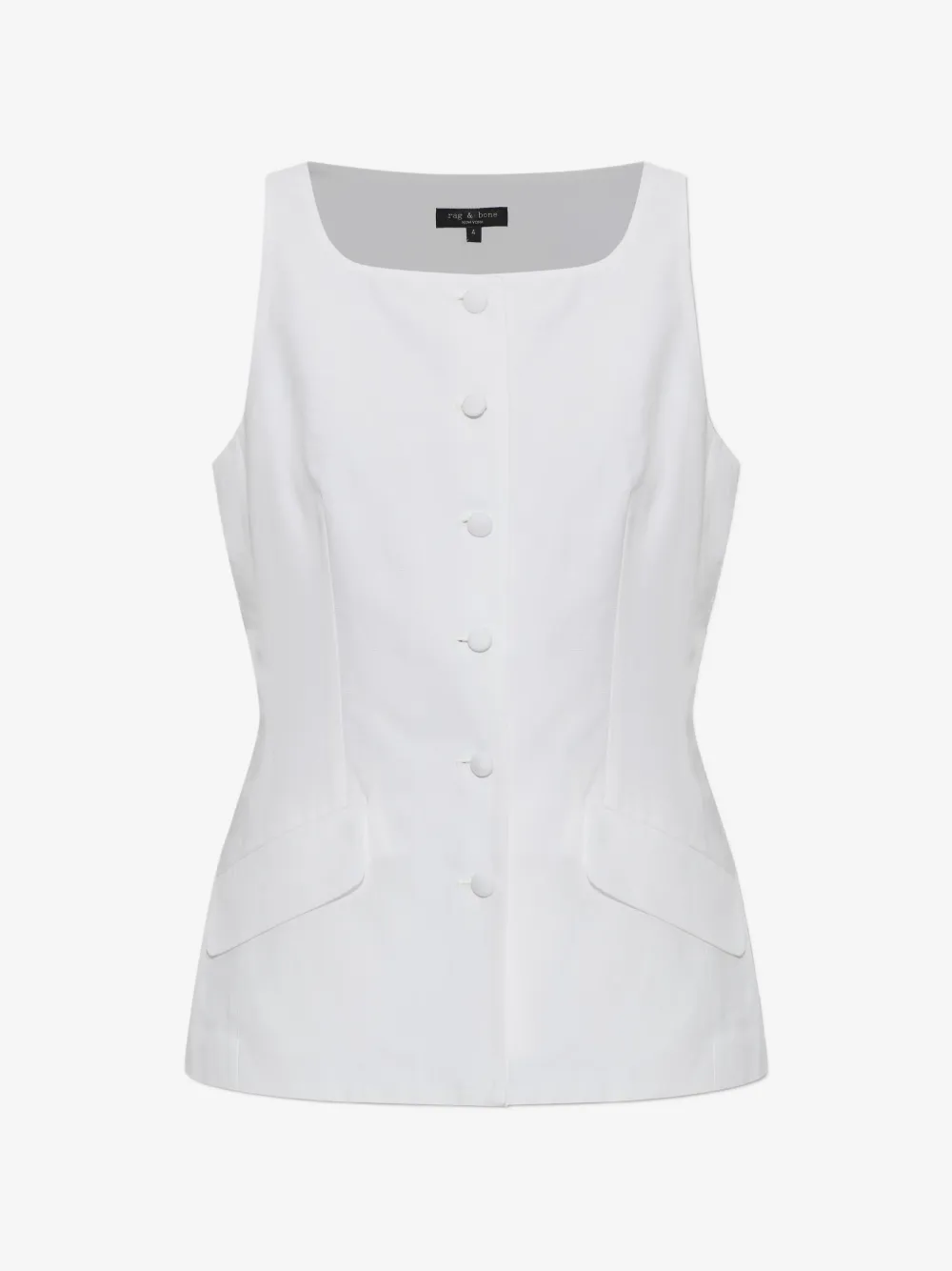rag & bone 排扣无袖夹克 | 白色 | Image 1