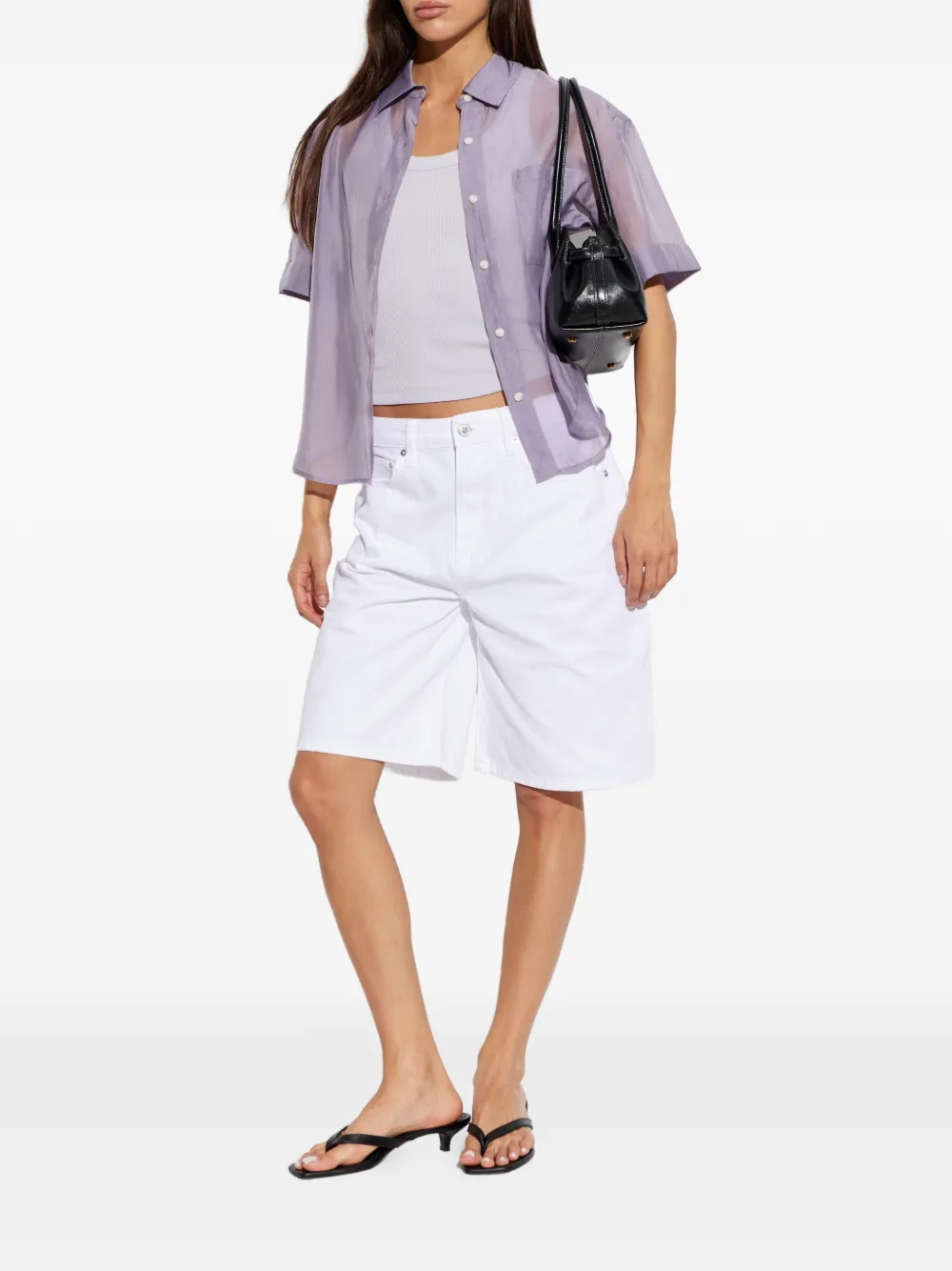rag & bone Ribgebreide top Grijs