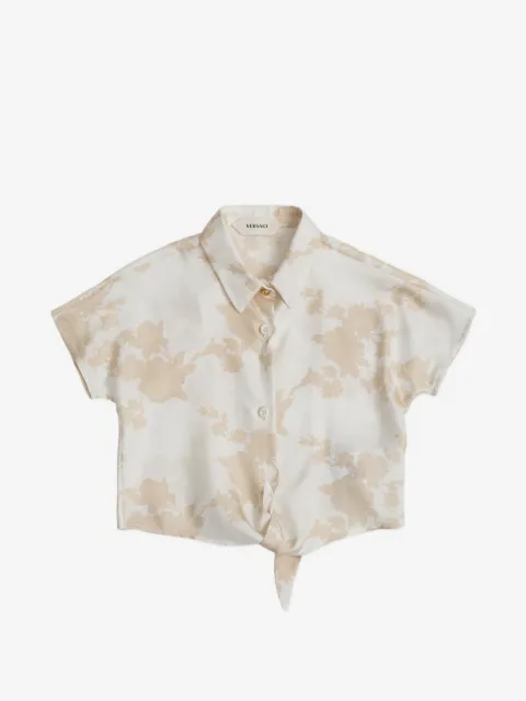 Versace Kids camisa con estampado floral