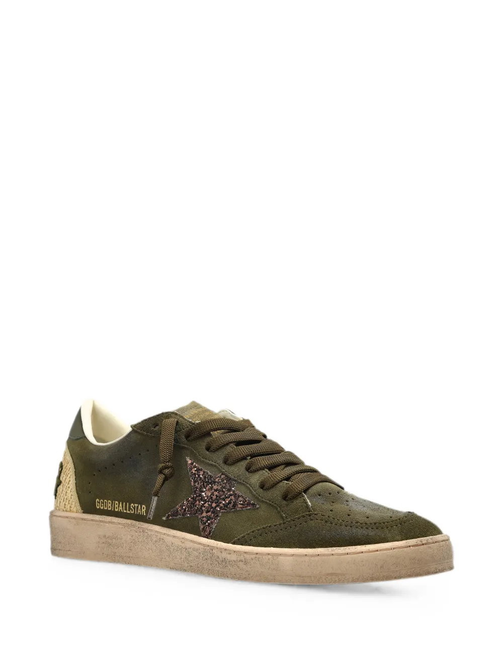 Golden Goose Ball Star glitter-star sneakers Groen
