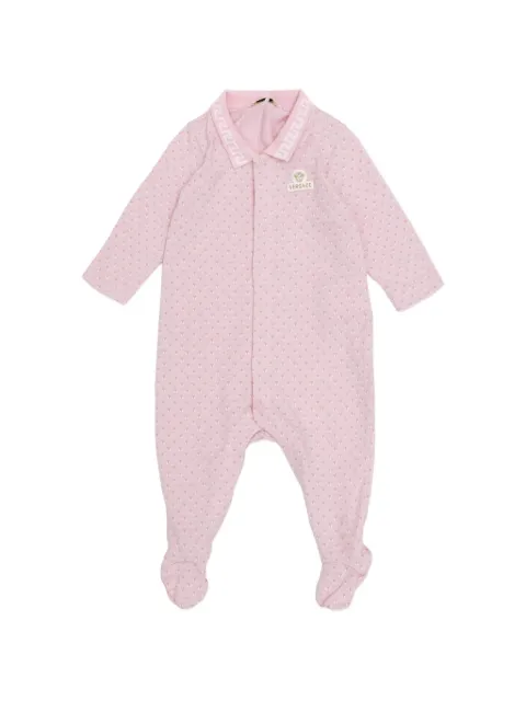 Versace Kids Greca-pattern Medusa-patch pajamas