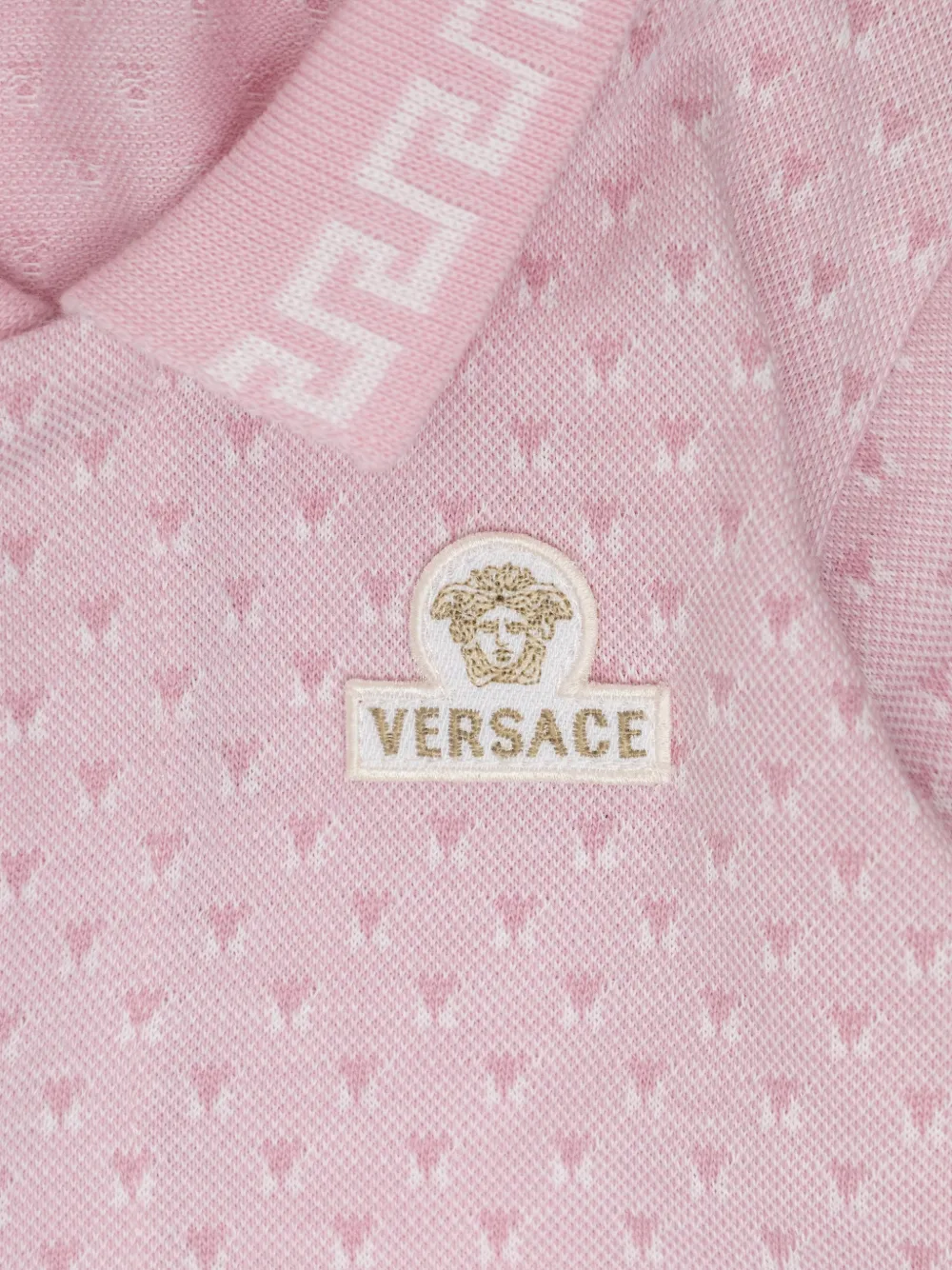 Versace Kids Pyjama met Greca-patroon en Medusa-patch Roze