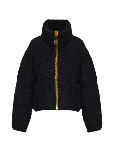 Balmain bouclé-texture zip-up jacket