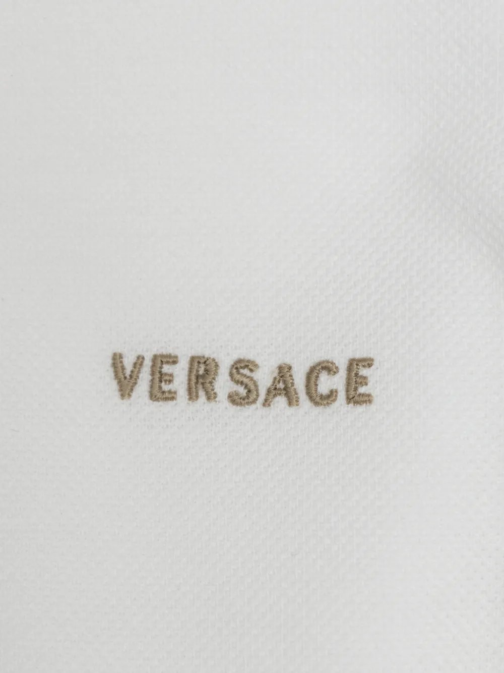 Versace Kids Jurk met geborduurd logo en bloemenprint Wit