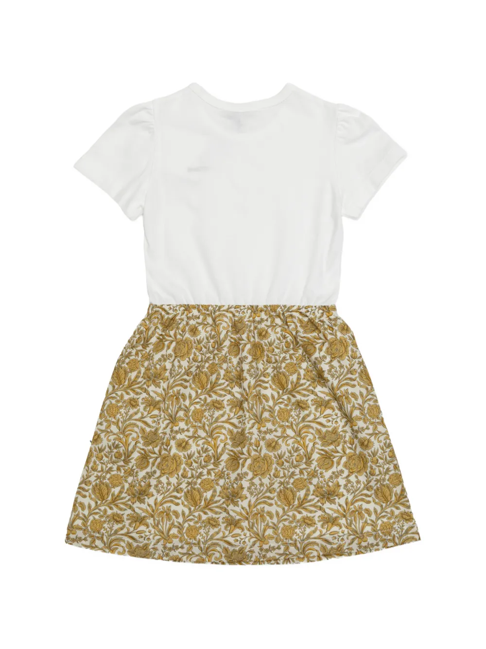 Versace Kids Jurk met geborduurd logo en bloemenprint Wit