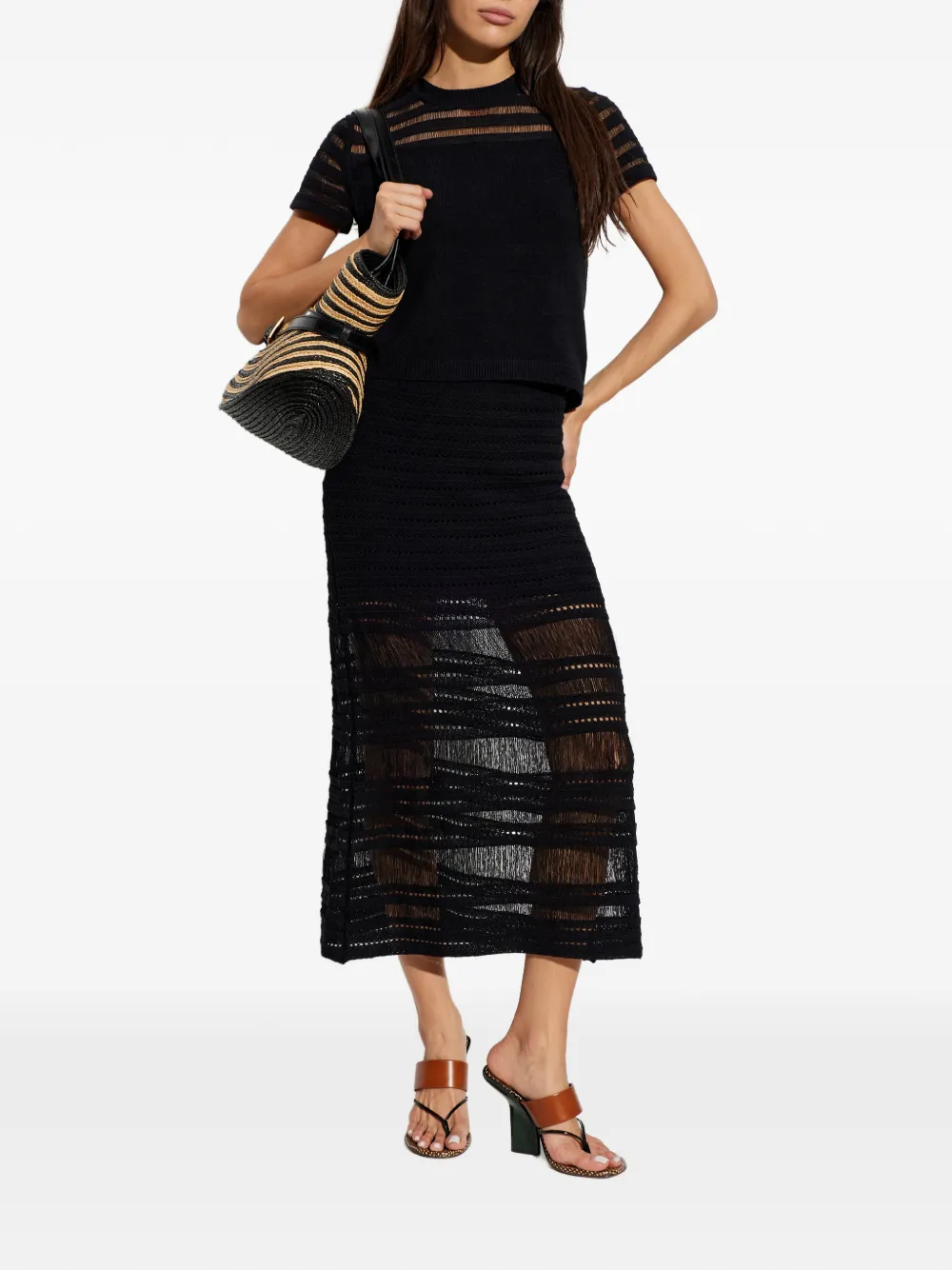  Rag & Bone Jersey Con Costuras - Negro 