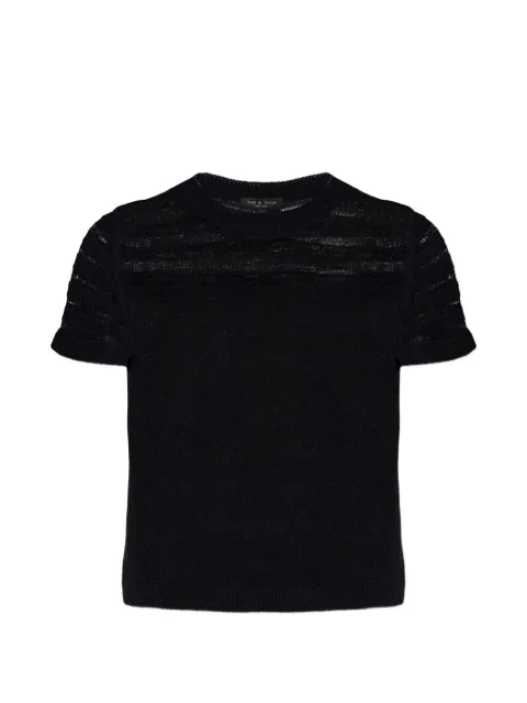rag & bone ladder-stitch short-sleeve sweater