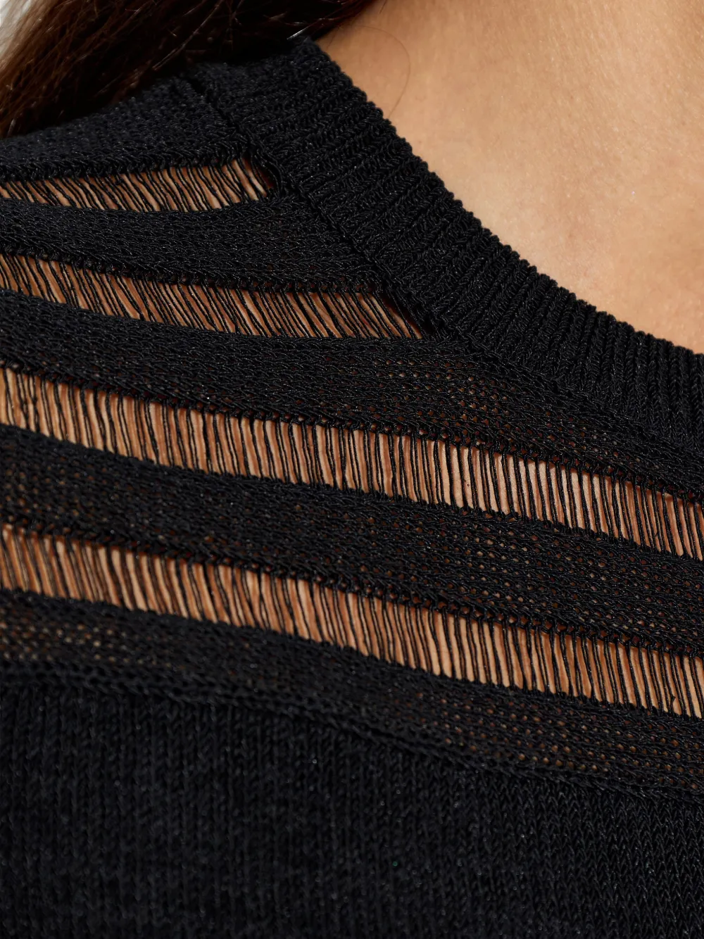 rag & bone Trui met korte mouwen en stiksel Zwart