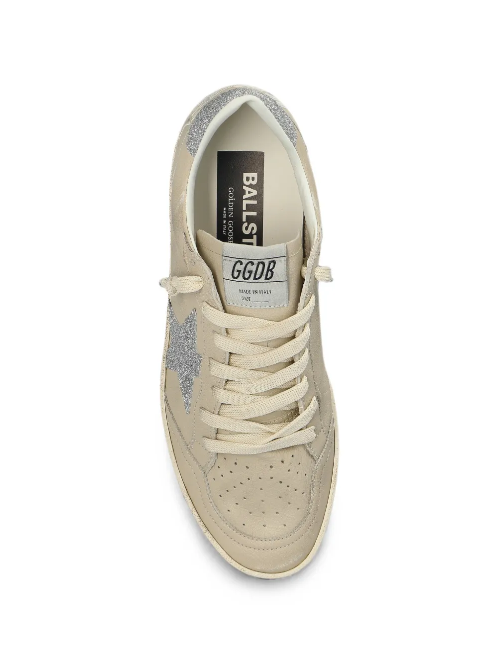 Golden Goose Ball Star glitter-star sneakers Beige