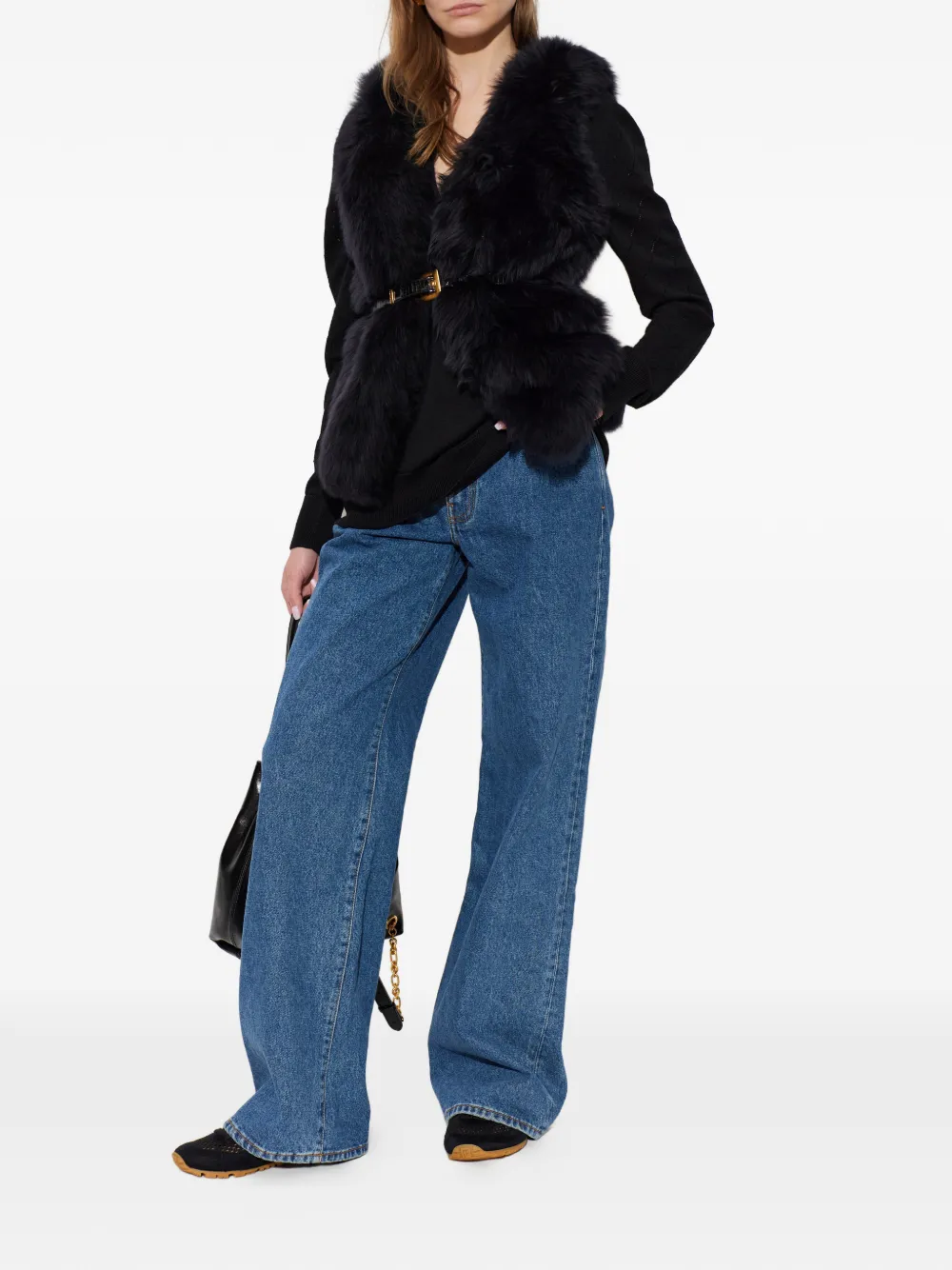 Balmain Lammy bodywarmer Zwart