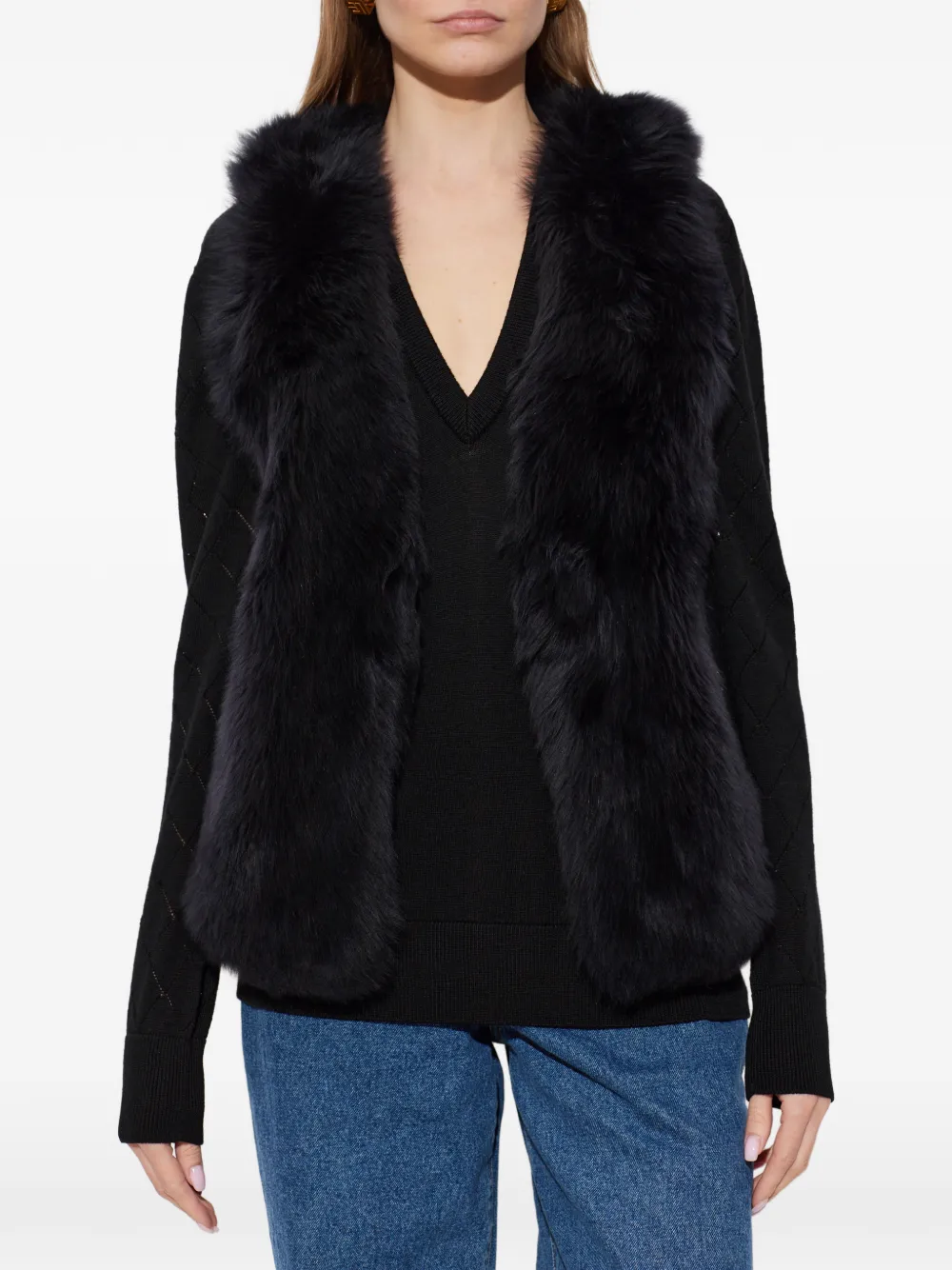 Balmain Lammy bodywarmer Zwart