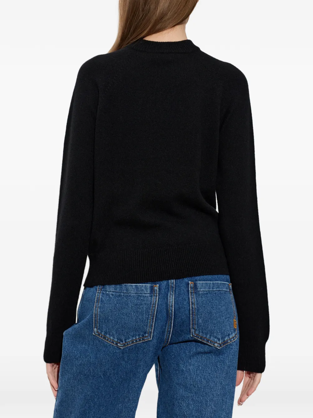 Balmain Trui verfraaid met knopen en raglan mouwen Zwart