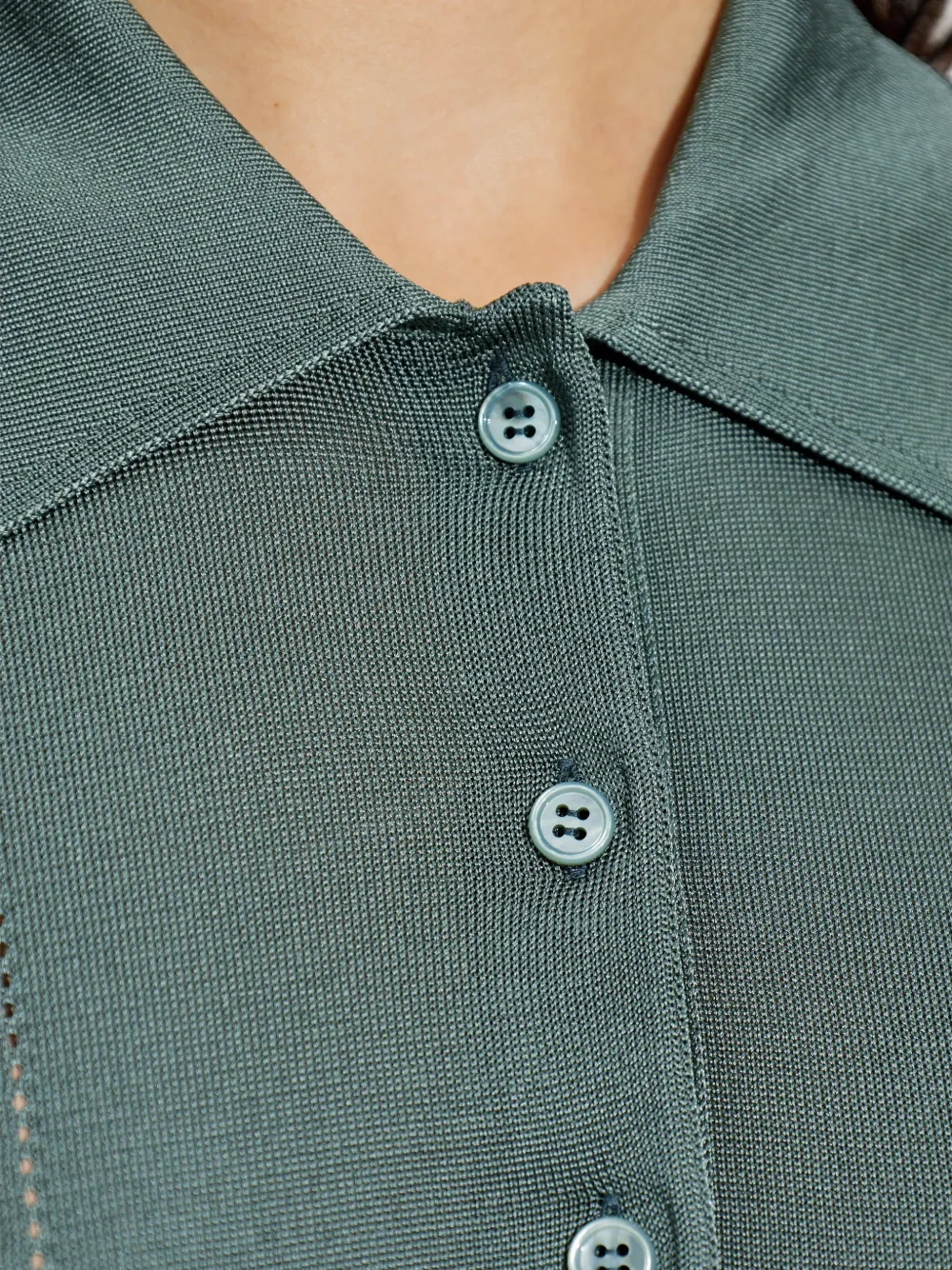 Versace Gebreide mini-polojurk Groen