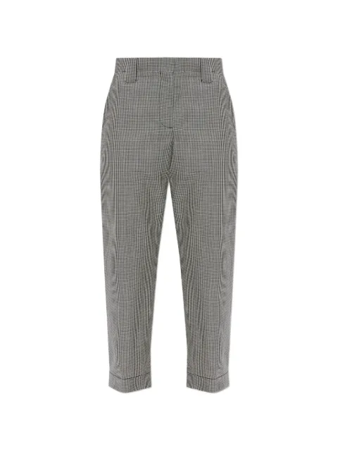 Versace pantalones capri a cuadros gingham