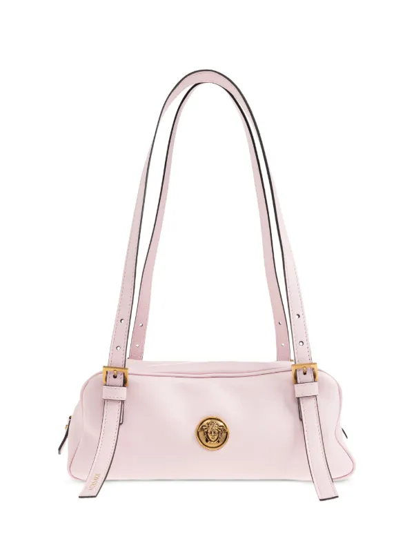 Versace Emblème Nappa Bowling Bag in Pink