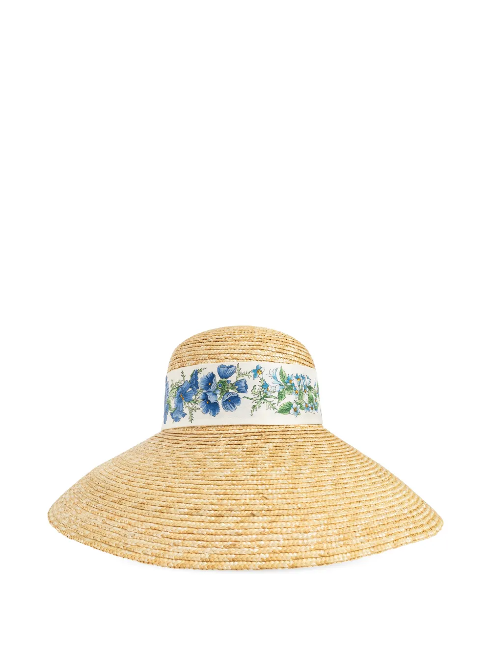 Ferragamo floral-print wide-brim hat - Toni neutri