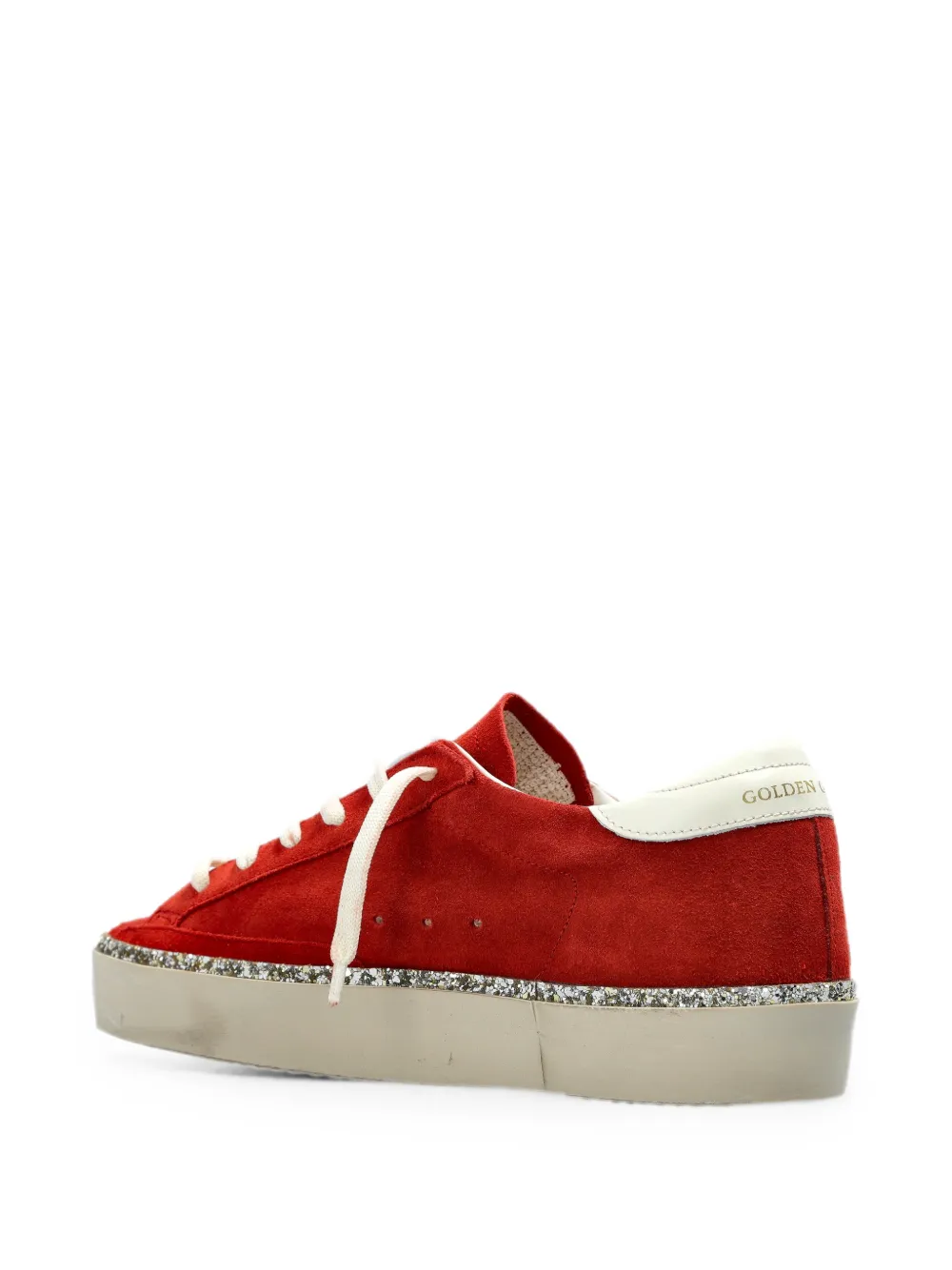 Golden Goose Hi Star glitter-trim sneakers Rood