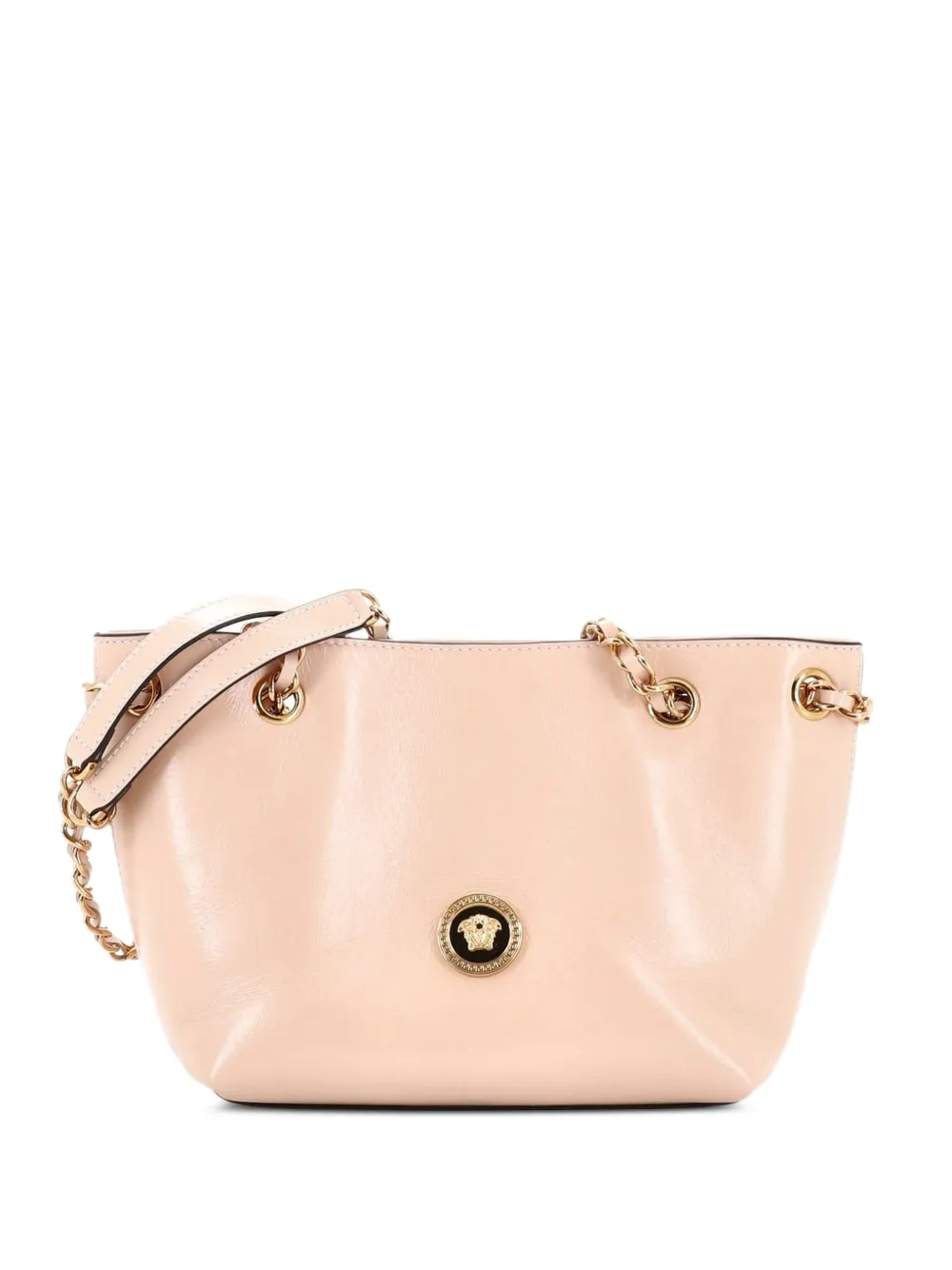 Versace Pre-Owned Medusa Icon Chain Tote Leather Small shoulder bag - Nude
