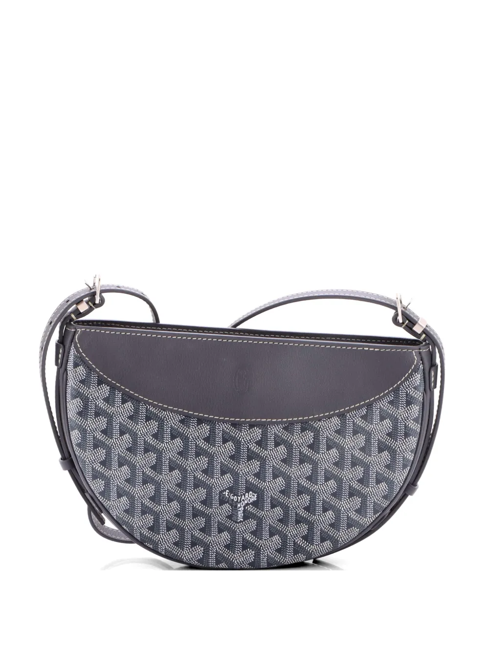 Goyard Pre-Owned Hirondelle Coated Canvas and Leather shoulder bag - Grigio