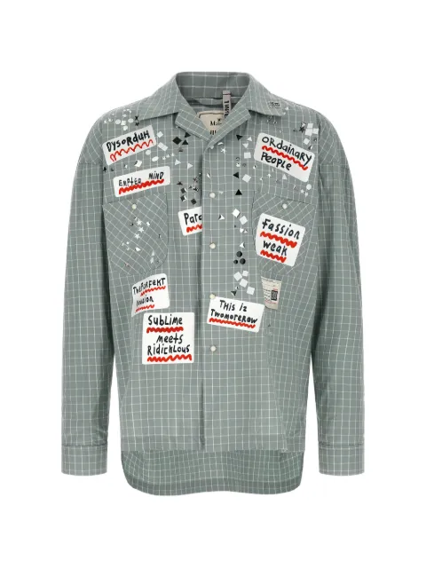 Maison MIHARA YASUHIRO camisa con cuadros estampados