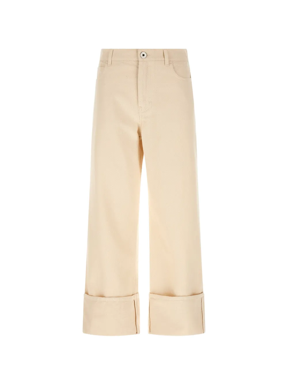 Weekend Max Mara Gesto turned-up cropped trousers - Nude
