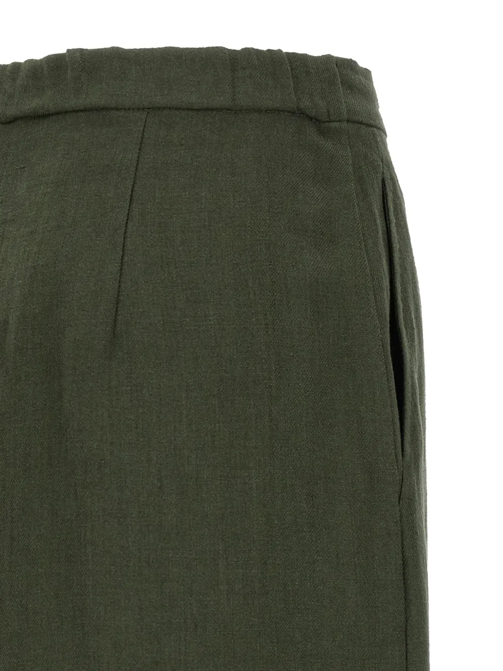 Max Mara Pelota broek met trekkoord en wijde pijpen Groen