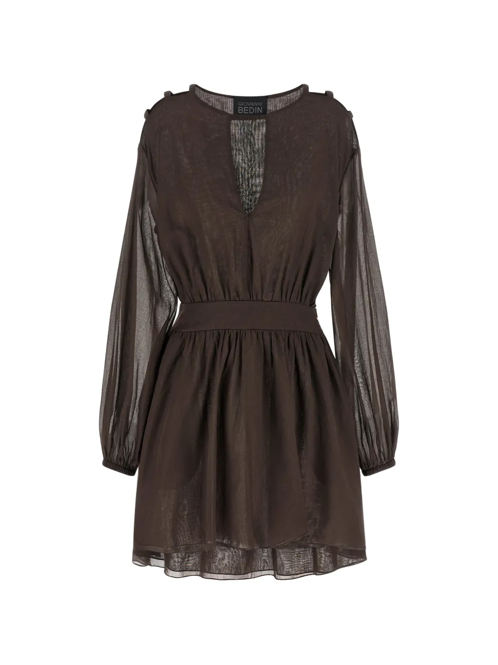 Giovanni Bedin cut-out asymmetric-hem mini dress - Marrone