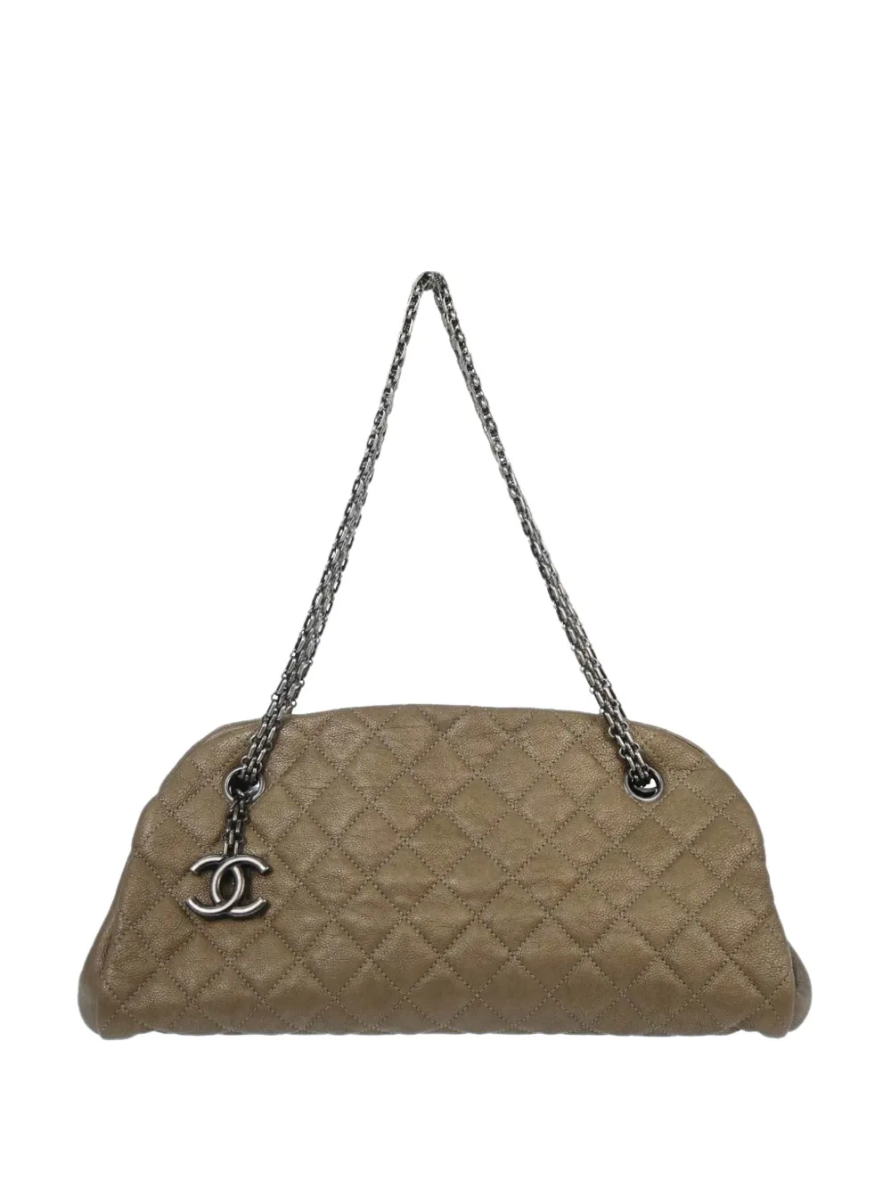 Pre-owned Chanel 2010 Medium Mademoiselle Shoulder Bag In Gold