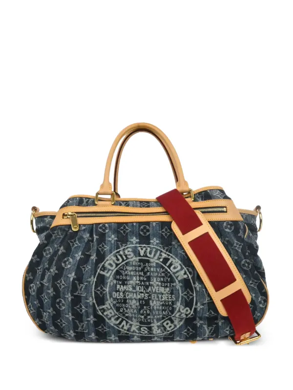 Louis Vuitton Pre-owned 2006 GM Cabas Raye Monogram Tote Bag in Blue