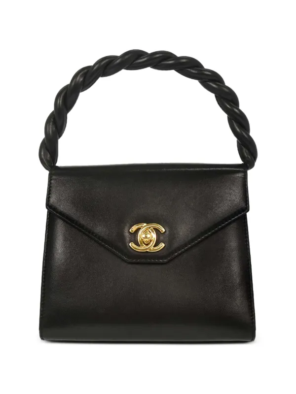 Chanel Pre-owned 1997 CC Turn-lock Tote Bag in Black