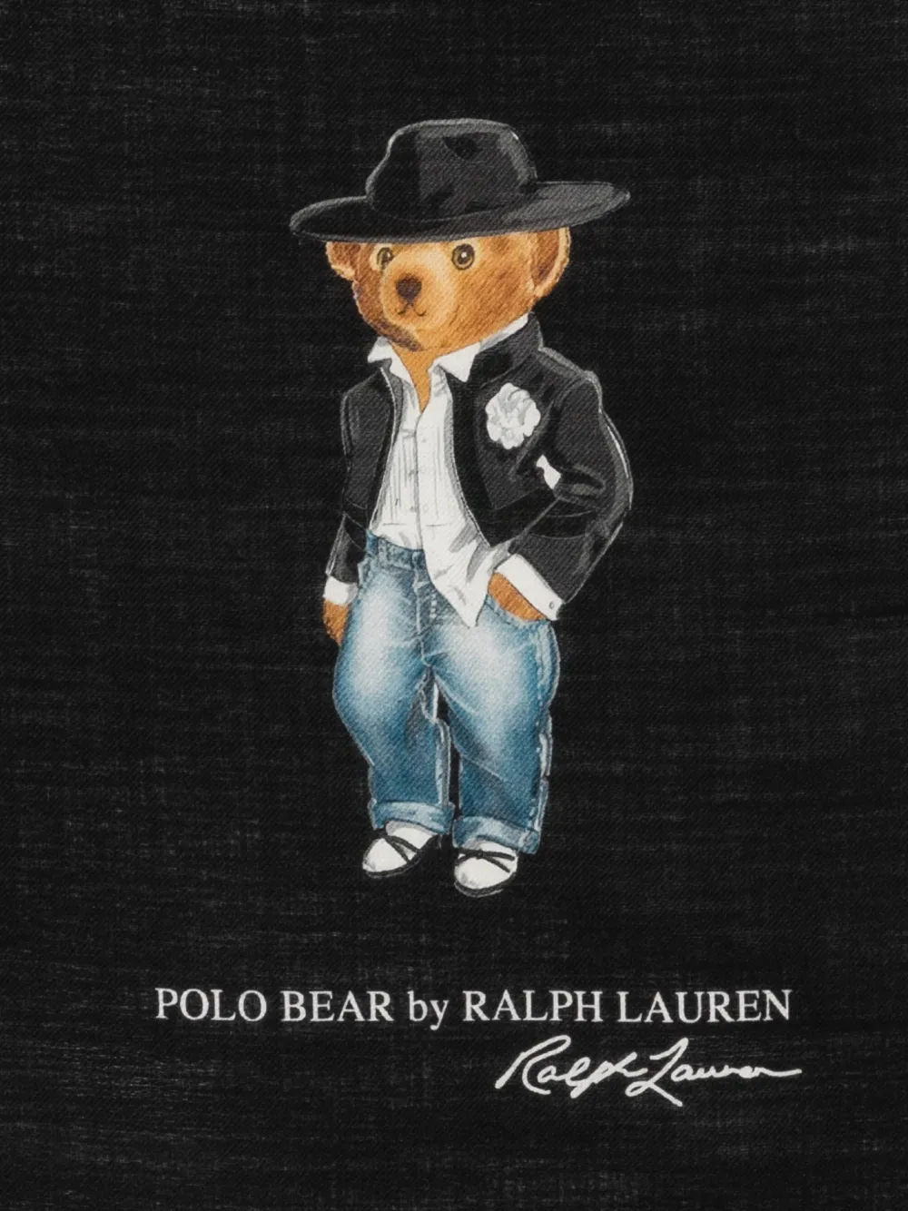Polo Ralph Lauren Polo Bear sjaal met ster-print Zwart