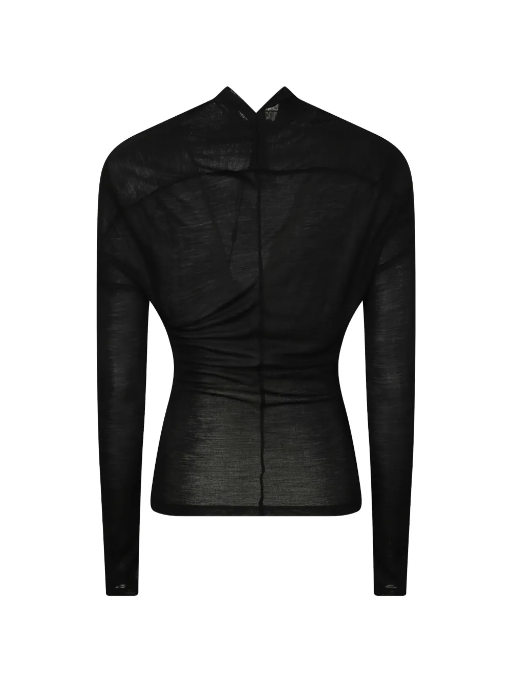 Victoria Beckham sheer long-sleeve sweater Zwart