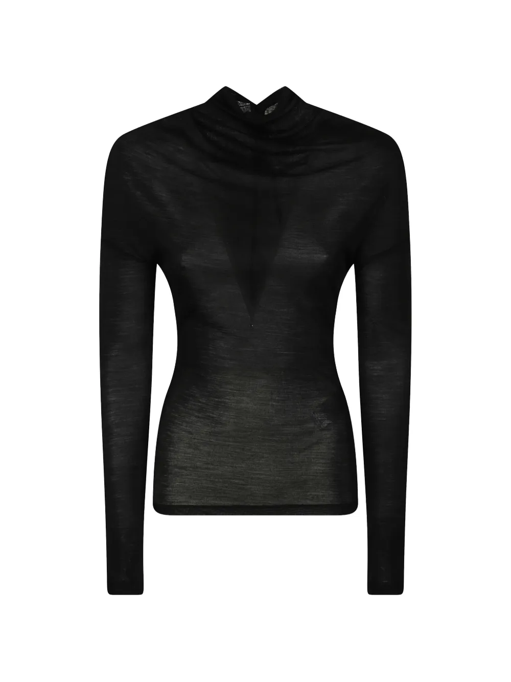 Victoria Beckham sheer long-sleeve sweater Zwart