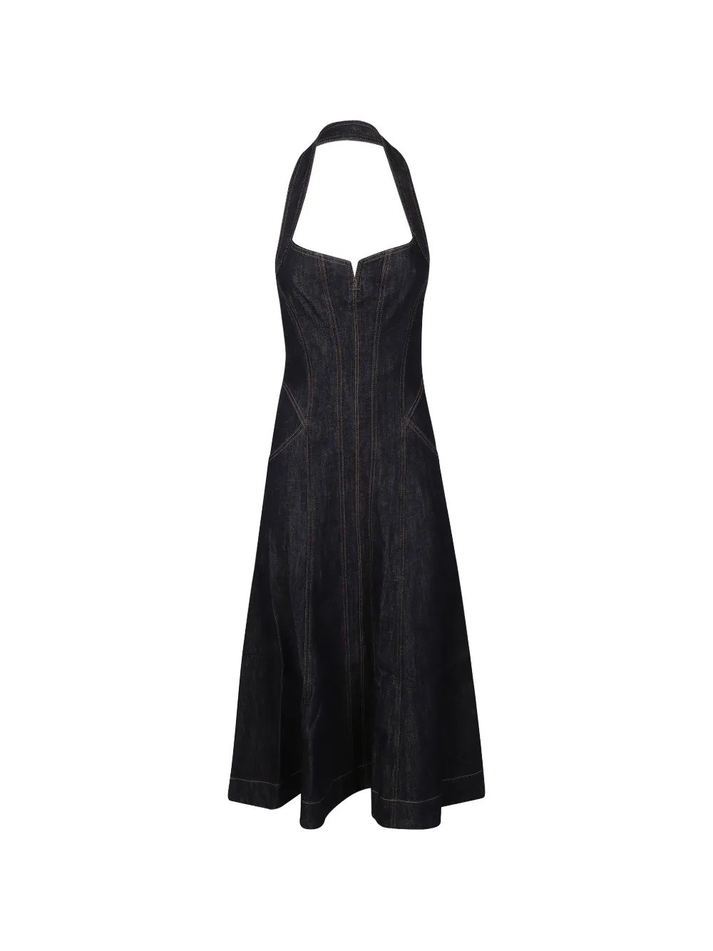 Self-Portrait halterneck panelled midi dress
