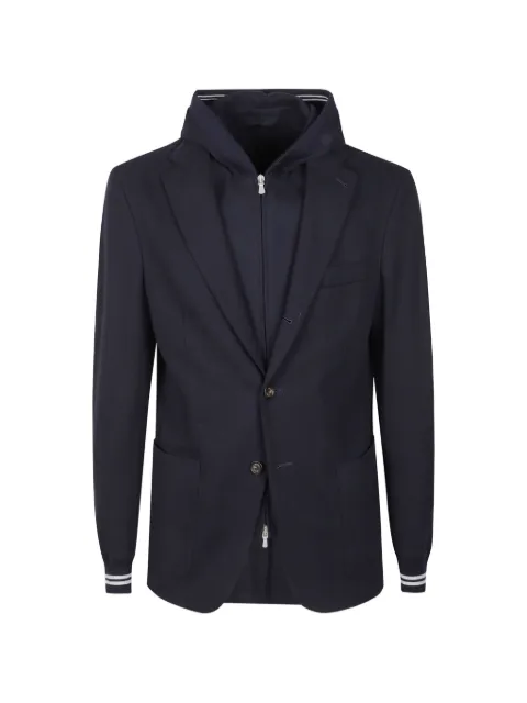 Eleventy blazer a capas con capucha