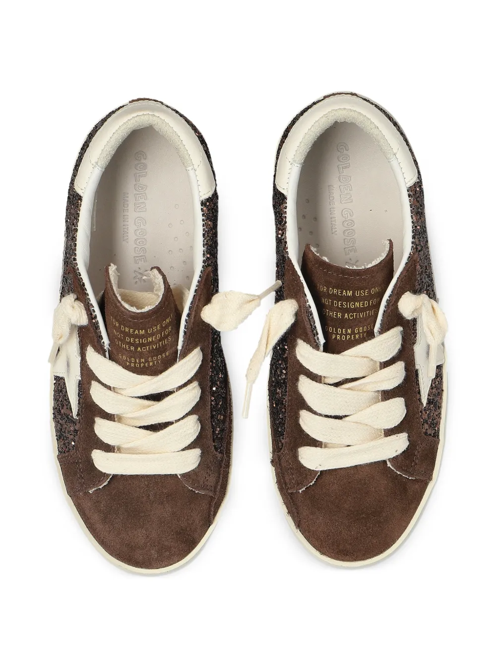 Golden Goose Kids Super-Star glitter-embellished sneakers Bruin
