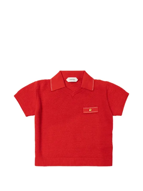 Versace Kids Medusa-plaque short-sleeve sweater