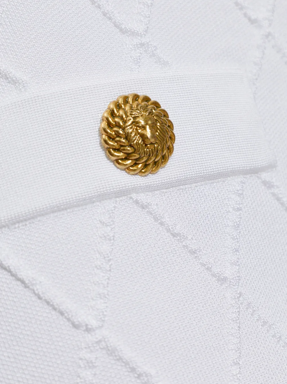 Balmain Gewatteerde mini-rok met knoopdetail Wit